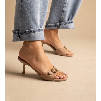 stephan slim heel mules buckle strap 