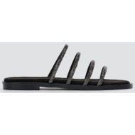  estil suede leather sandals with strass - 0145 & 26nk-0145 - black suede