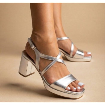 tfp platform sandals - 9541 - silver