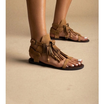 corina boho sandals with fringes - 6485