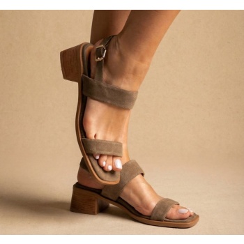 iris low block heel sandals ankle strap