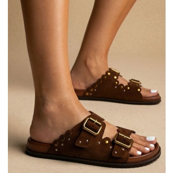 ateneo studded buckle sandals - 61316 