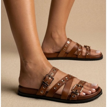 ateneo studded buckle sandals - 61311 