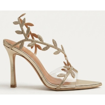 iris pointed leaf strap sandals slim