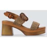  carmela platform block heel sandals - 163156 - camel