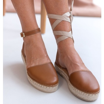 ragazza leather espadrilles with ankle