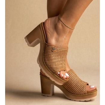 refresh platform block heel mules 