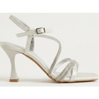 tfp rhinestone strap heeled sandals 