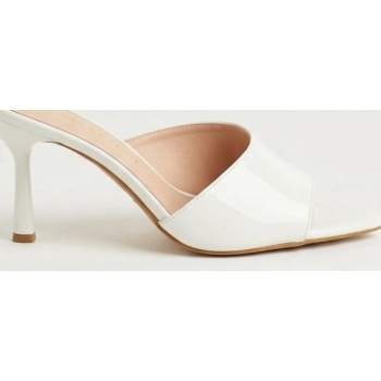 tfp stiletto mules - 728 - white patent