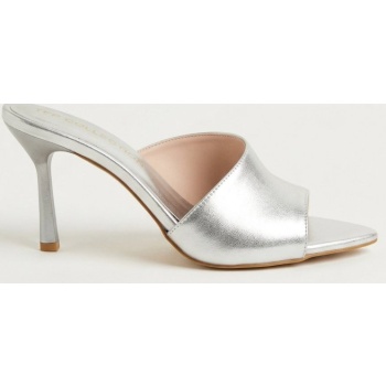 tfp stiletto mules - 728 - silver