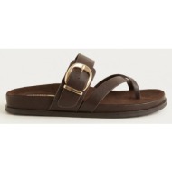  corina crossover sandals - 6410 - brown matte