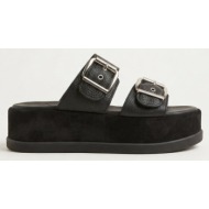  mariella fabiani flatform sandals - 2605/65 - black matte