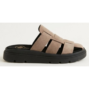 tfp suede flatform clogs - 4599 - stone