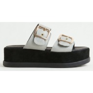  mariella fabiani flatform sandals - 2605/65 - light grey matte