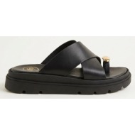  tfp toe ring flatform sandals - 4542 - black matte