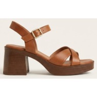  tfp ankle strap sandals - l923 - tan matte