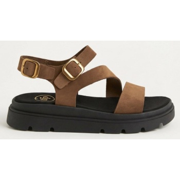 tfp nubuck flatform sandals ankle strap
