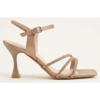 tfp heeled sandals rhinestone straps 