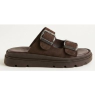  tfp buckle sandals - 519 - brown suede