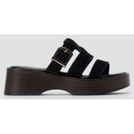 erynn platform sandals buckle strap - 903-622 - black suede