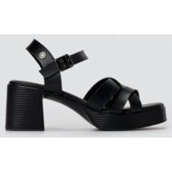  refresh platform block heel sandals - 175096 - black matte