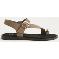  tfp toe ring sandals buckle strap - 304 - khaki