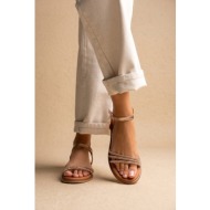  ragazza leather sandals - 01119 - champagne metallic
