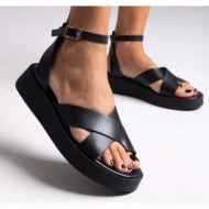  tfp flatform sandals crossover - 8030 - black