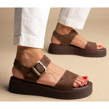 iris flatform σανδάλια ankle strap 