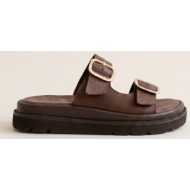  tfp flatform sandals statement buckle - 2000 - brown matte