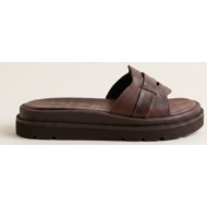  tfp flatform σανδάλια με φαρδιά ανοίγματα - 2014 - brown matte