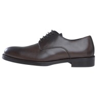  prince oliver derby καφέ σκούρο leather shoes