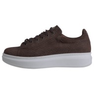  low-top δερμάτινα sneakers καφέ new arrival