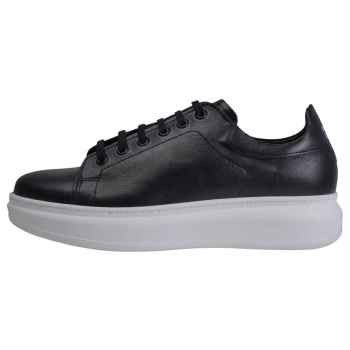 low-top δερμάτινα sneakers μαύρα new σε προσφορά