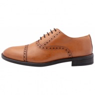  prince oliver καφέ brogue leather shoes - collection a/w