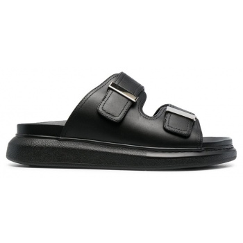 ανδρικό μαύρο oversized leather sandals