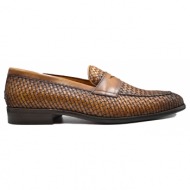  ανδρικό καφέ brown woven tassel loafers philippe lang