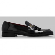  ανδρικό μαύρο black giuseppe leather shoes salvatore ferragamo