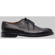 ανδρικό μαύρο pebbled-leather derby shoe doucal`s