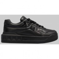  ανδρικό μαύρο one stud low top sneakers in black valentino garavani