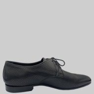  ανδρικό μαύρο leather derby shoes in black saint laurent