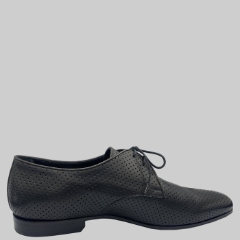 ανδρικό μαύρο leather derby shoes in σε προσφορά