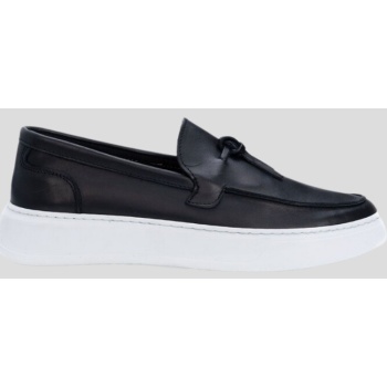 ανδρικό μαύρο leather sport loafer σε προσφορά