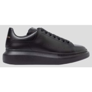  ανδρικό μαύρο oversized leather sneakers alexander mcqueen