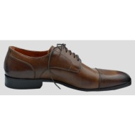  ανδρικό καφέ pointed lace up derby shoes philippe lang