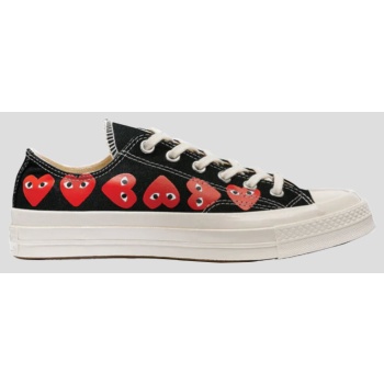 ανδρικό μαυρο multi hearts low top all