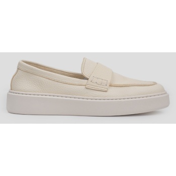 ανδρικό λευκό men`s leather loafer juan