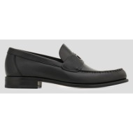  ανδρικό μαύρο gancini embossed slip-on loafers salvatore ferragamo