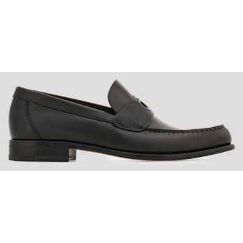 ανδρικό μαύρο gancini embossed slip-on