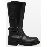  ανδρικό μαύρο biker boots mm6 maison margiela